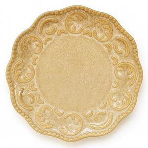 California Pottery Golden Scroll Appetizer Plate